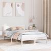 VidaXL Bed Frames White Solid Pine Wood 135 X 190 Cm 873281