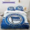 Hertha BSC Custom Name Pattern Bedding,Quilt Set Quilt Cover Pillowcase Home Birthday Gift(1 * duvet cover + 2 * pillowcase, without core)