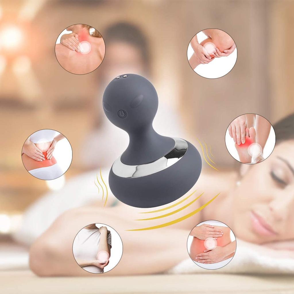 Беспроводной электрический массажер с 10 мощными вибрациями, перезаряжаемый ручной массажер для шеи, массажер для тела, спины, талии, ног