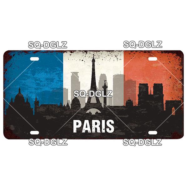 [SQ-DGLZ] Знаменитый городской номерной знак, металлический знак, винтажная табличка, деревенская жестяная вывеска, настенный декор, декор для бара, дорожный постер