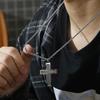 Fashion Cross Pendant Necklace For Men Prayer Stainless Steel Dubai Crux Chain Choker Christ Jewellry