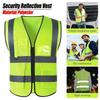 High Visibility Reflective Vest Belt Night Running and Cycling Safety Security Warning Vest Polyester Adult Motorcycle Jacket