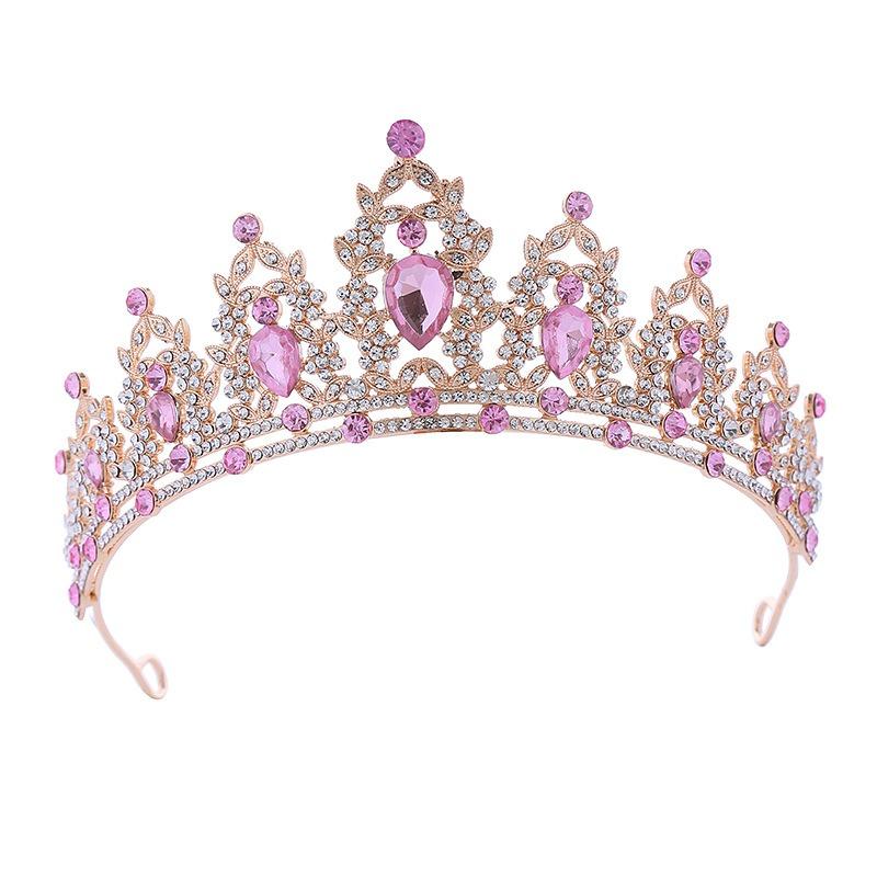 Невеста Корона Головной убор День рождения Свадебная повязка на голову Ювелирные изделия Королева Свадебный сплав Головной убор Аксессуар для волос Корона
