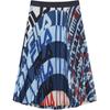Elastic Full Print Spliced Casual Long Skirt Women Skirts Blue F11W434303F-ZA
