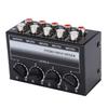 Stereo Mini Mixer Passive Audio Signal Controller 4 Channel Hub for Outdoor Performance