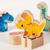 Happy Stacking Dinosaurs,Wooden Stacking Toy For Toddlers, Colorful Dinosaur Balancing Activity Toy, Improves Fine Motor Skills And Dexterity