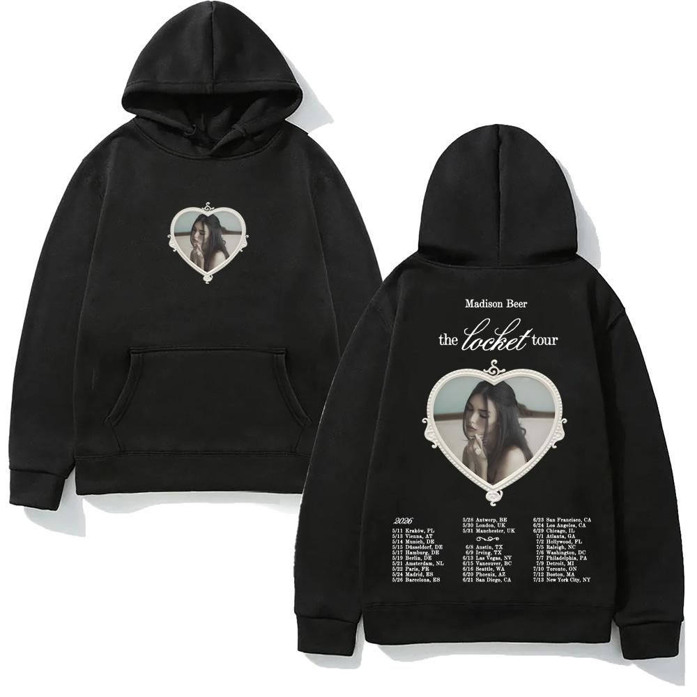 Madison Beer The Locket Tour 2026 Hooded Casual Fleece Sweatshirt Harajuku High Quality Autumn/Winter Comfortable Anime hoodie couple matching outfit
