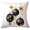 New Christmas Pillowcase High-end Light Luxury Black Gold Color Printing Home Cushion Pillowcase