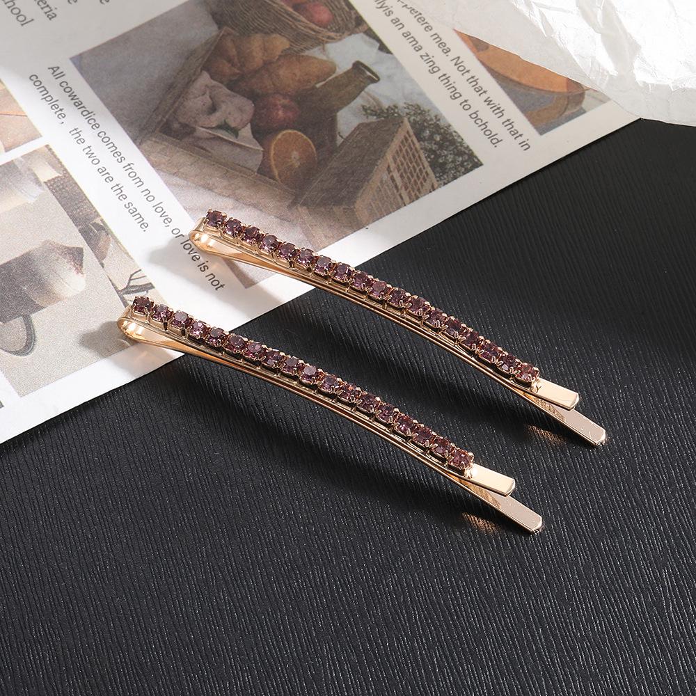 Шикарная заколка для волос Diamond Row: Элегантная и модная высококачественная челка на весенней заколке для волос