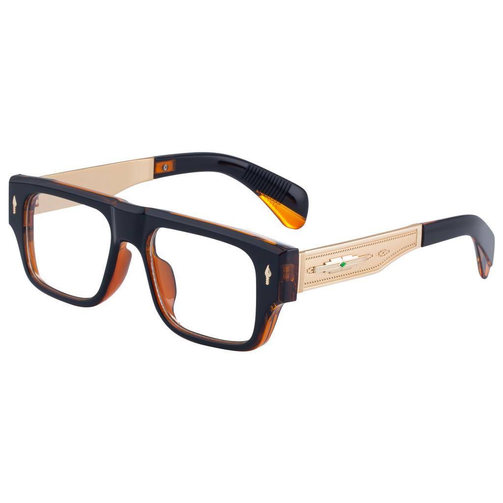 Модные квадратные очки для чтения оверсайз для мужчин, блокирующие синий свет, очки в металлической оправе, трендовые оптические очки для пресбиопии от 0 до +6.0