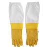 2PCS Sheepskin Yellow Against Anti Bee Sting Hollow Breathable Hand Beekeeper Gloves Beek