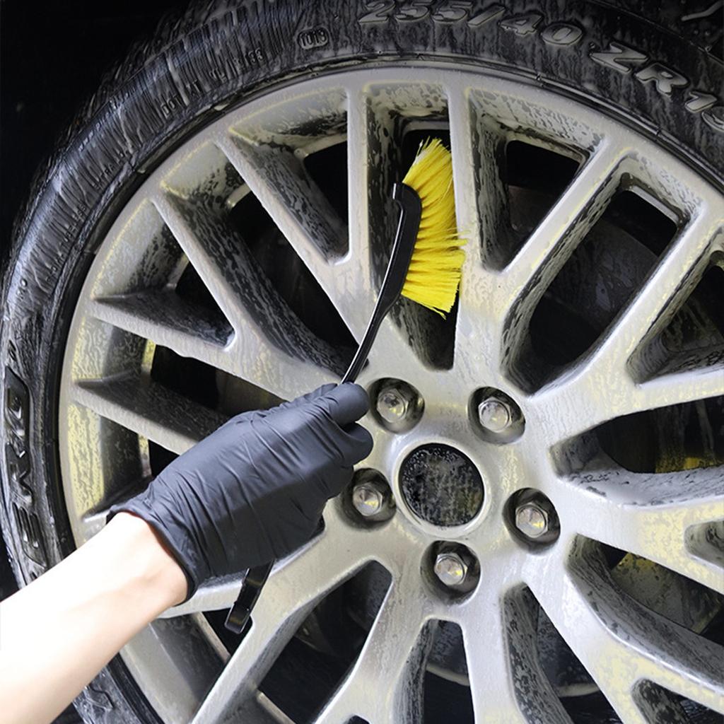 Car Wash Brush,Car Detail Brush,12in Wheel Long Handle Brush, Tire Cleaner Wheel Tire Brush, Special Crevice Brush For Cars Washing Brush