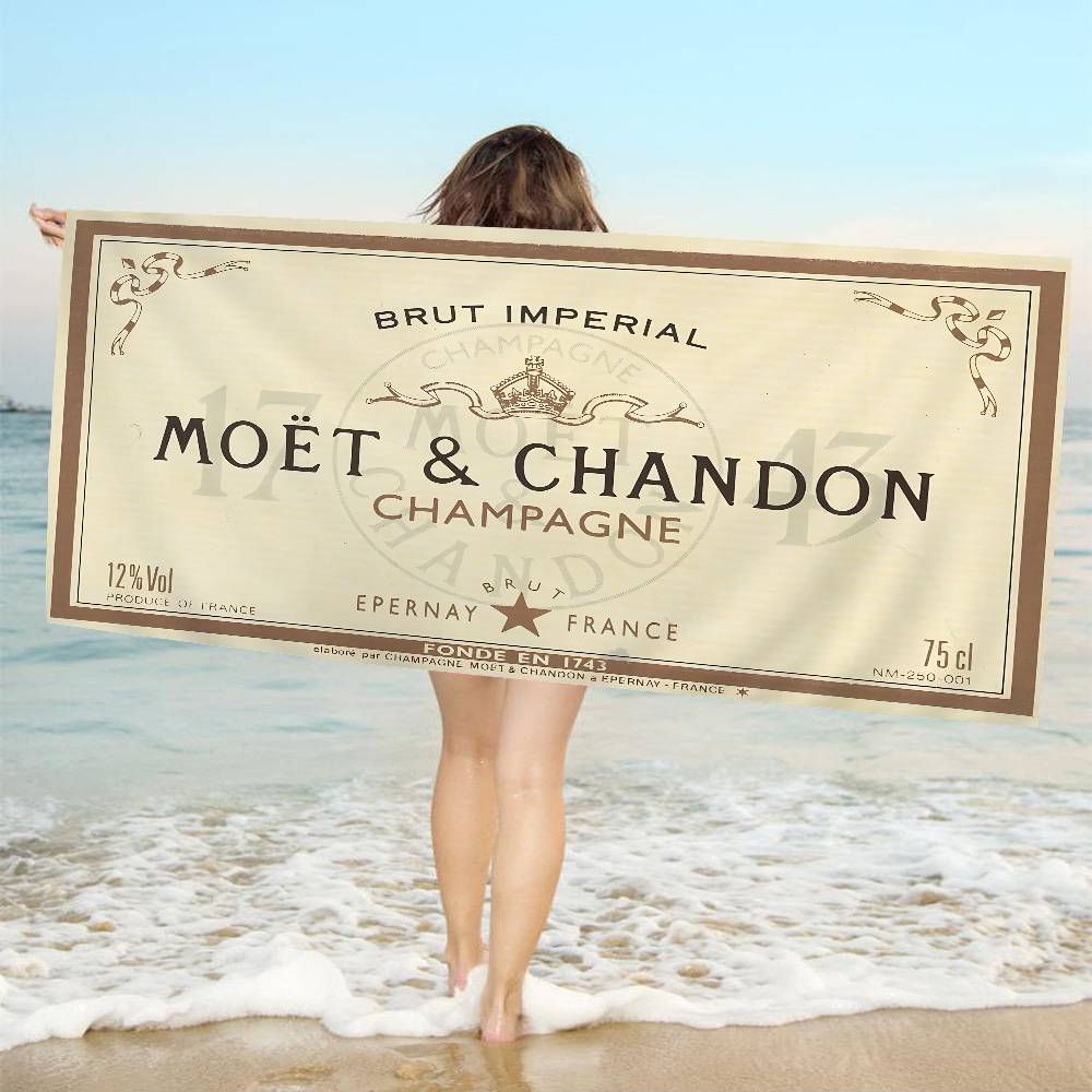 Бренд M-Moet C-Chandon Микрофибровое одеяло Быстросохнущие пляжные полотенца Большой размер Печать Супервпитывающее Полотенце-одеяло для бассейна