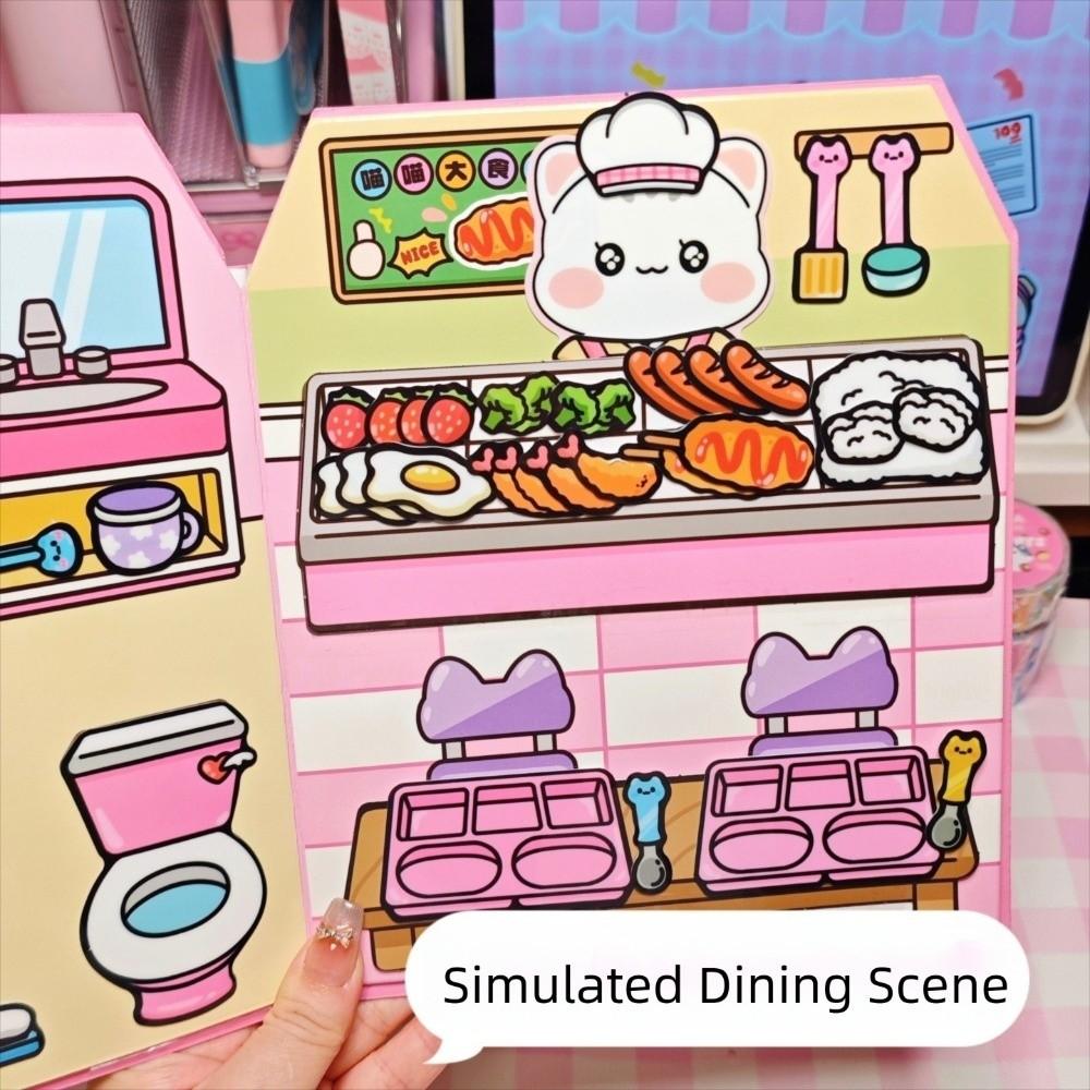 Новая тихая книга-наклейки из ПЭТ Мультяшные Ручная работа 3D Книга-наклейка Образовательная Наклейки для детей Без резки