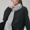 Saint Luxure Alpaca Boucle Line Muffler Light Gray