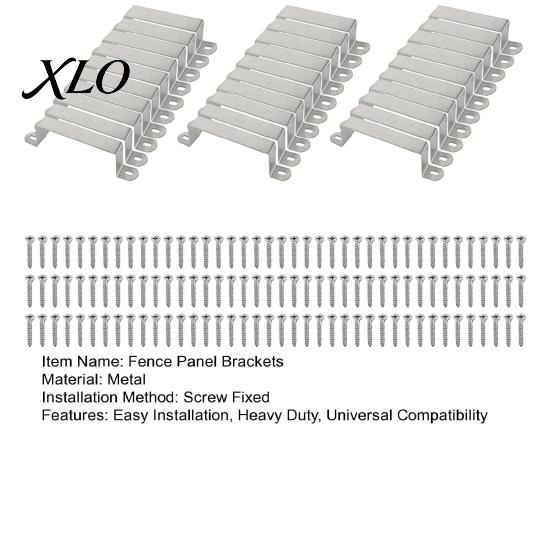 High Strength Fence Column Supports 30Pcs Panel Brackets, Heavy Duty Clips with 60 Screws, Replacement Parts for Panels Anti Rattle Security Brackets