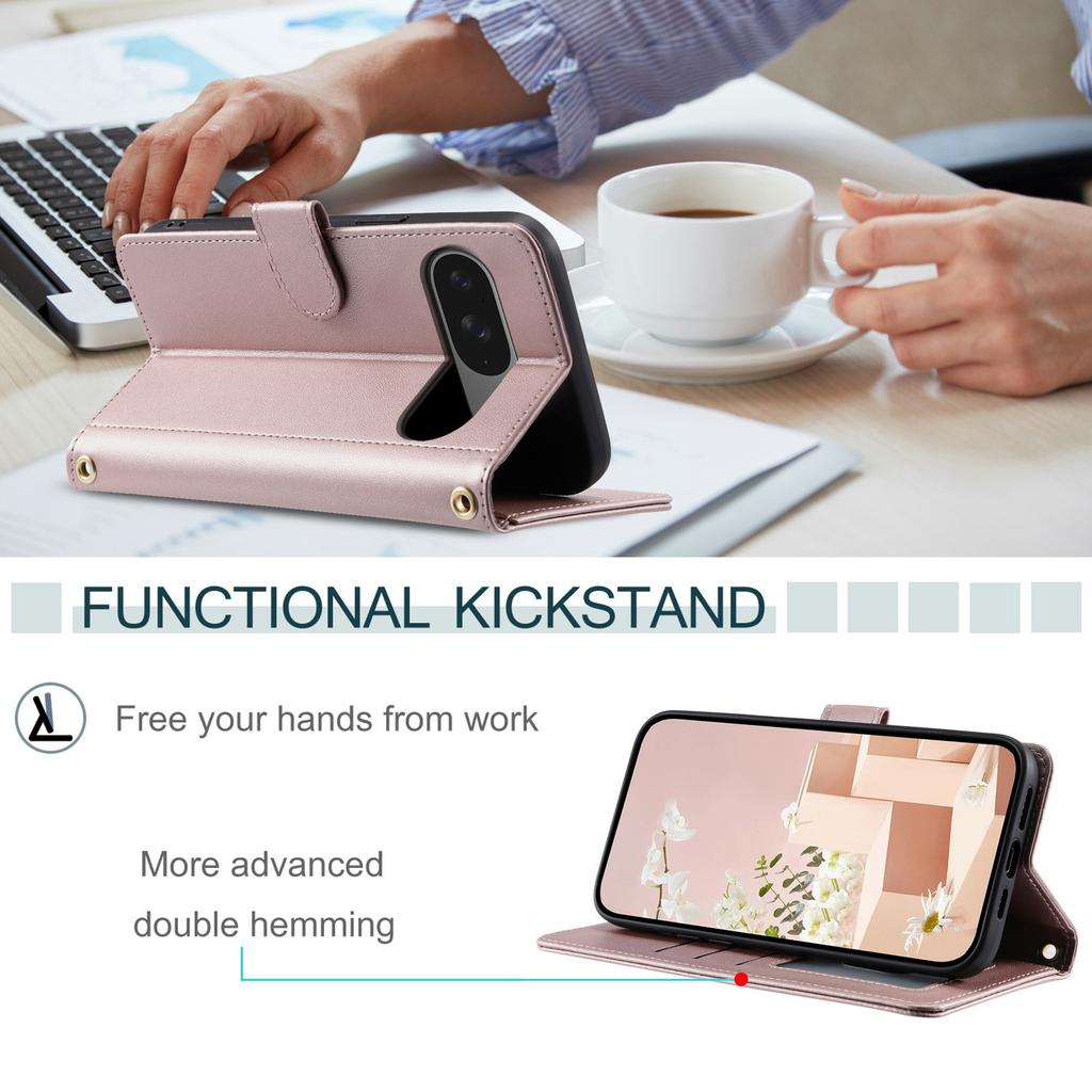 For Google Pixel 10/10 Pro Case Wallet Rhombus Grid PU Leather Phone Cover