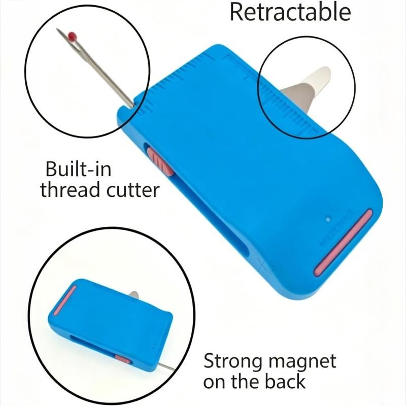 Dual-Scale Magnetic Sewing Seam Guide Foot Sleeve Tool & Ripper–Multi-Functional Tool With Needle Threader Easy Seam Allowance & Stitch Removal