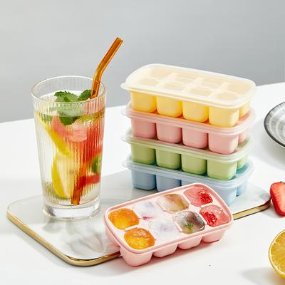 8 сеток силиконовый лоток для льда с крышкой многоразовая форма для льда кухонные барные инструменты квадратная форма для льда для виски холодный напиток