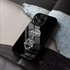 Чехол для телефона N-Neighbourhood Band для iPhone 17 Air 16 E Pro Max 15 14 13 Mini 12 Pro 11 Max Plus Черная стеклянная крышка
