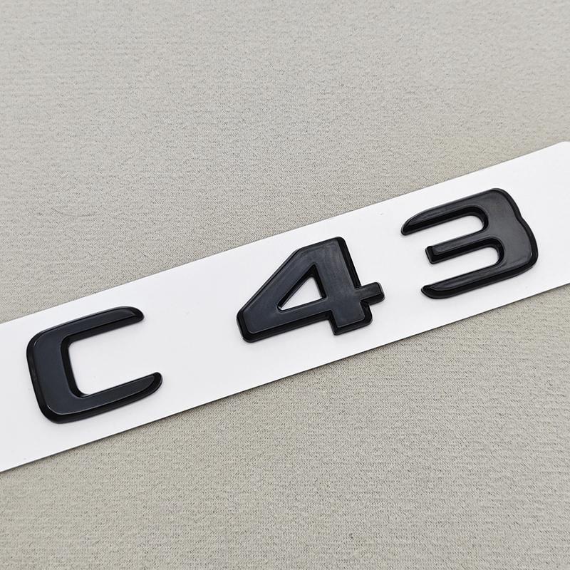 3D ABS C43 TURBO ELECTRIFIED Эмблема Боковой Значок на Крыло Задние Буквы Логотип на Багажник Для Mercedes Benz W206 AMG Автостайлинг Аксессуары OC6