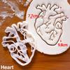Human Organs Cookie Cutter Heart Brain Shape Fondant Icing Biscuit Mold Party Cake Decoating Baking Tools Kitchen Accessories