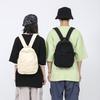 New Style Japanese Solid Color Canvas Casual Backpack Retro Niche Simple Student Class