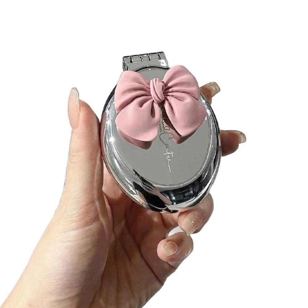 Round Pocket Mirror with Comb Dual Use Massage Hair Brush Simple Folding Air Bag Comb  Travel