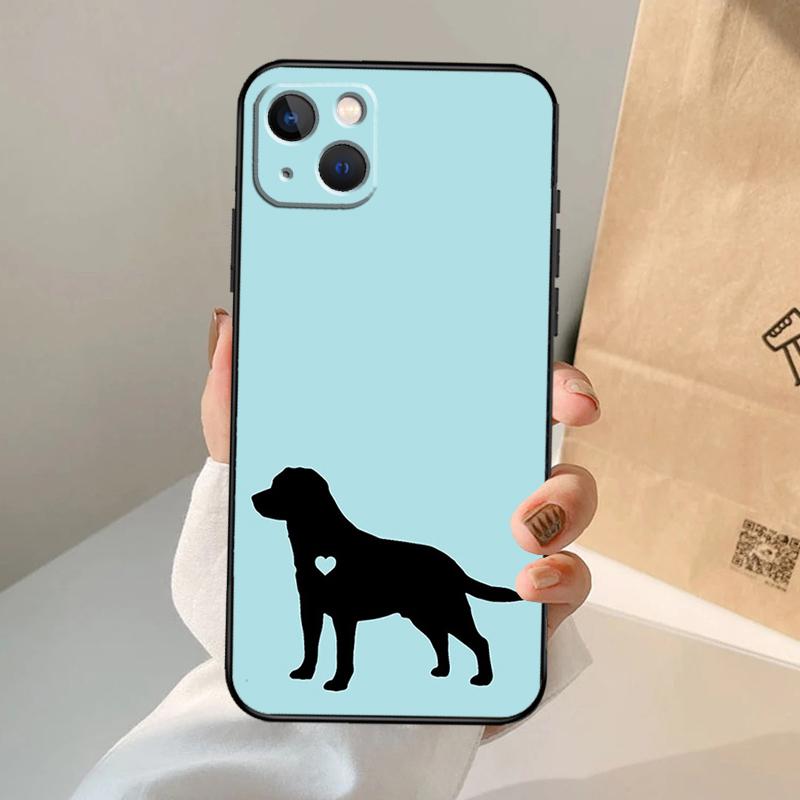 Черный Лабрадор Собака Чехол для Телефона Для iPhone 17 Air 16 15 13 11 12 14 Pro Max 13 12 mini 15 16 Plus 16e Чехол Coque