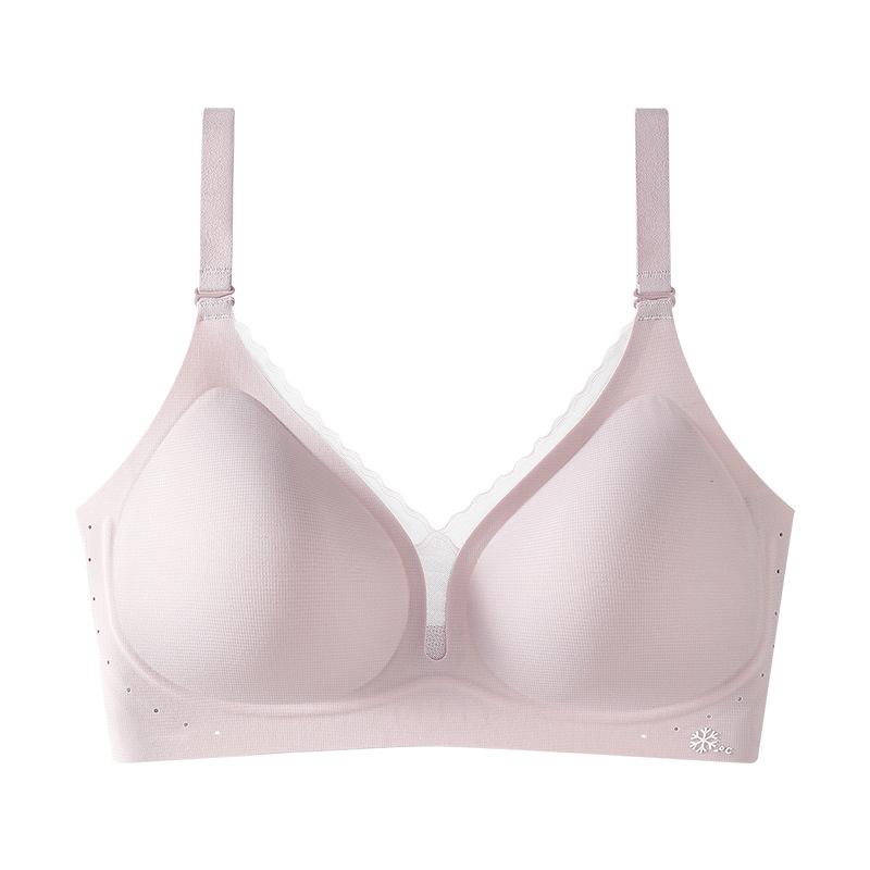 Spring and summer soft support lifting non-marking gathering cool bacteriostatic thin underwear water drop cup anti-sagging collection breast bra