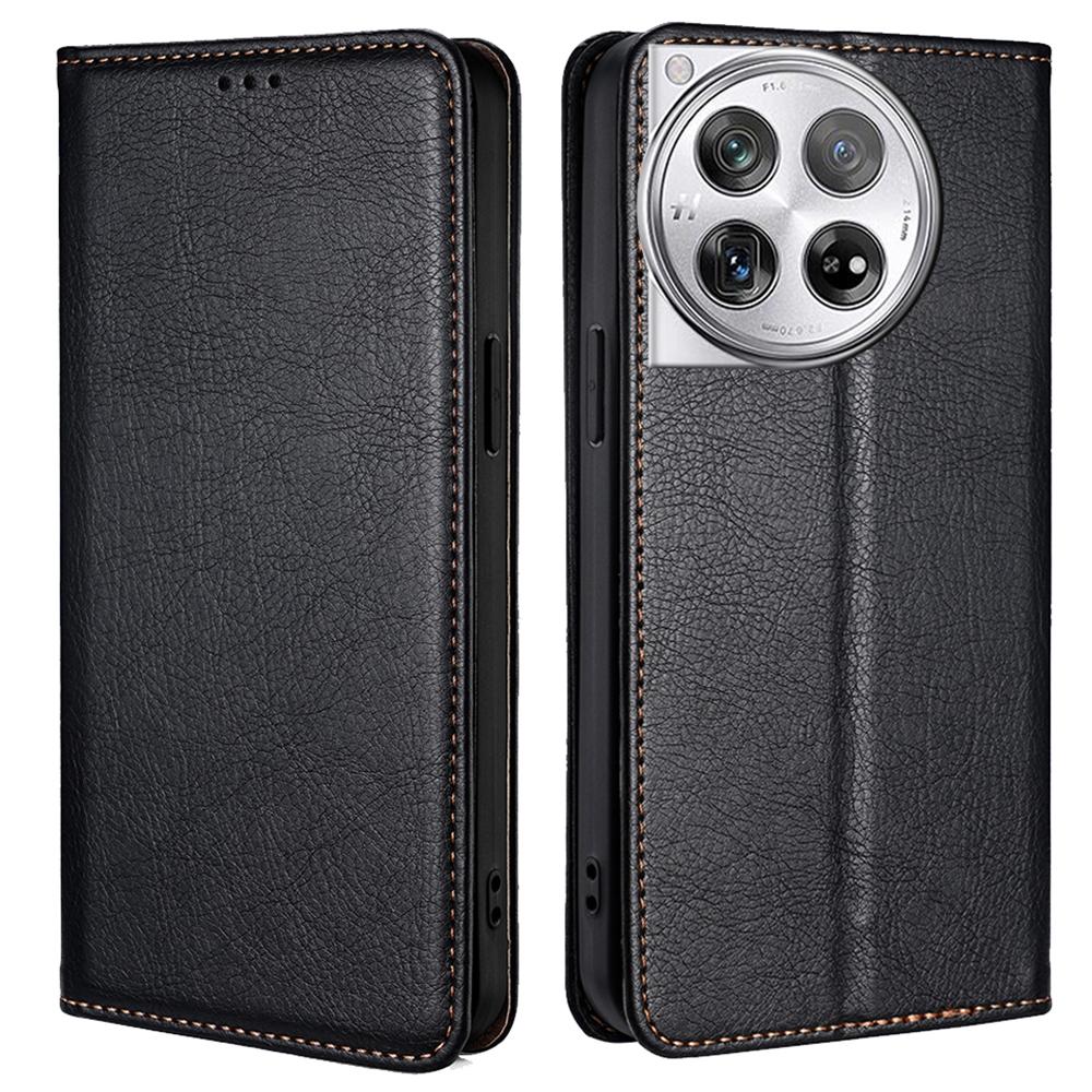 For OnePlus 12 5G Case Magnetic Anti-scratch PU Leather Wallet Card Slots Phone Cover