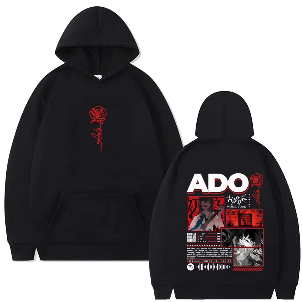 Ограниченная серия Худи Ado Hibana World Tour Мужские Женские Мода Поп-Музыка Худи Уличная Одежда Японский Стиль Худи