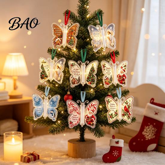 Personalized Gift for Colleagues 2Pcs Acrylic Butterfly Money Holder Hanging Ornaments, Decorative Cash Pendant Christmas Unique Birthday Present