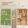 Kitchen Cabinet Buffet Cabinet with Adjustable Shelf Drawer 2 Cabinet Tall Cabinet with Glass Door 60 x 35 x 180 cm White