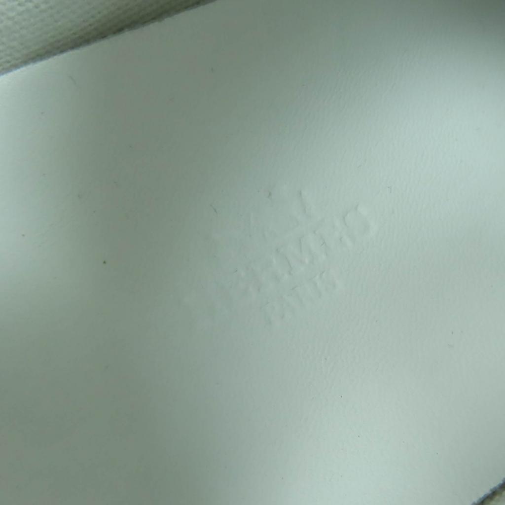 Отличные низкие кроссовки HERMES из кожи и ткани бело-серого цвета Женские 35 Б/у