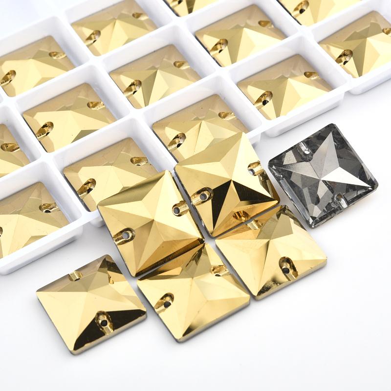 Blinginbox Стразы Квадратные Пришивные Стразы Кристальные Камни Кристальные Стразы Бусины для Костюма на Выступление
