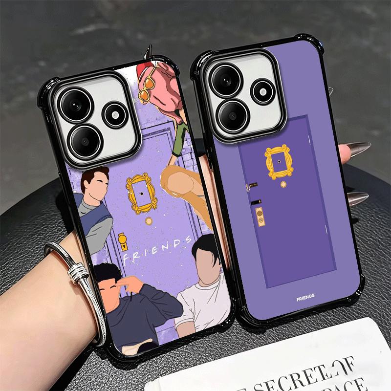 Friends Tv Show Theme Plating Phone Case For Xiaomi Redmi Note 14 15 Pro Plus 13 12 11 11S 11T 10 9S 9 5G Anti-Fall Airabag Cove