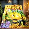 Bee Adventure Maya Blanket Flannel Throw for Sofa, Indoor, Camping, Living Room, Office, Chair, And Bed Soft Birthday Gift