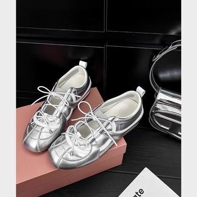 [Fanfna] Ретро туфли для моральной подготовки в стиле мелких балеток, женские, корейская версия, повседневные, с ремешками, полые туфли Мэри Джейн, женская обувь