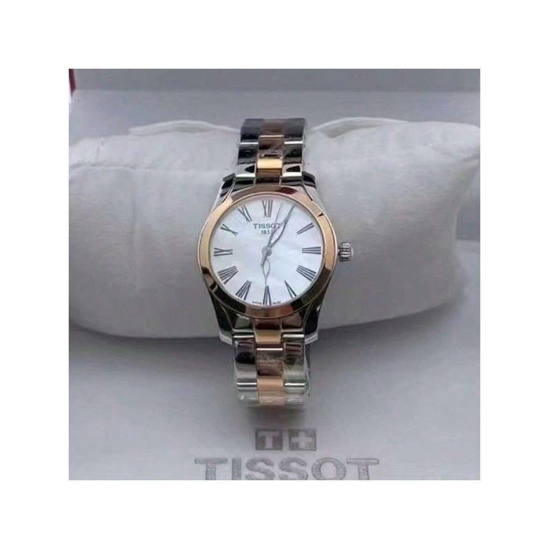 Tissot Серия Wave, кварцевый механизм, водозащита 30 м, женские часы, Swiss-made, 30 мм, белый циферблат, корпус из нержавеющей стали, T112.210.22.113.01