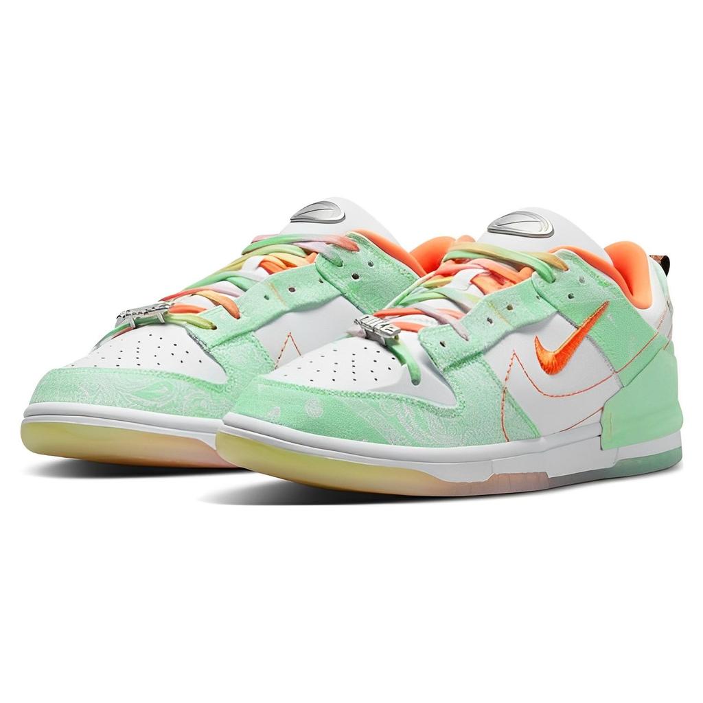 Nike Женские кроссовки Dunk Low Disrupt 2 Mint Foam Paisley White Safety-Orange FJ7745-181