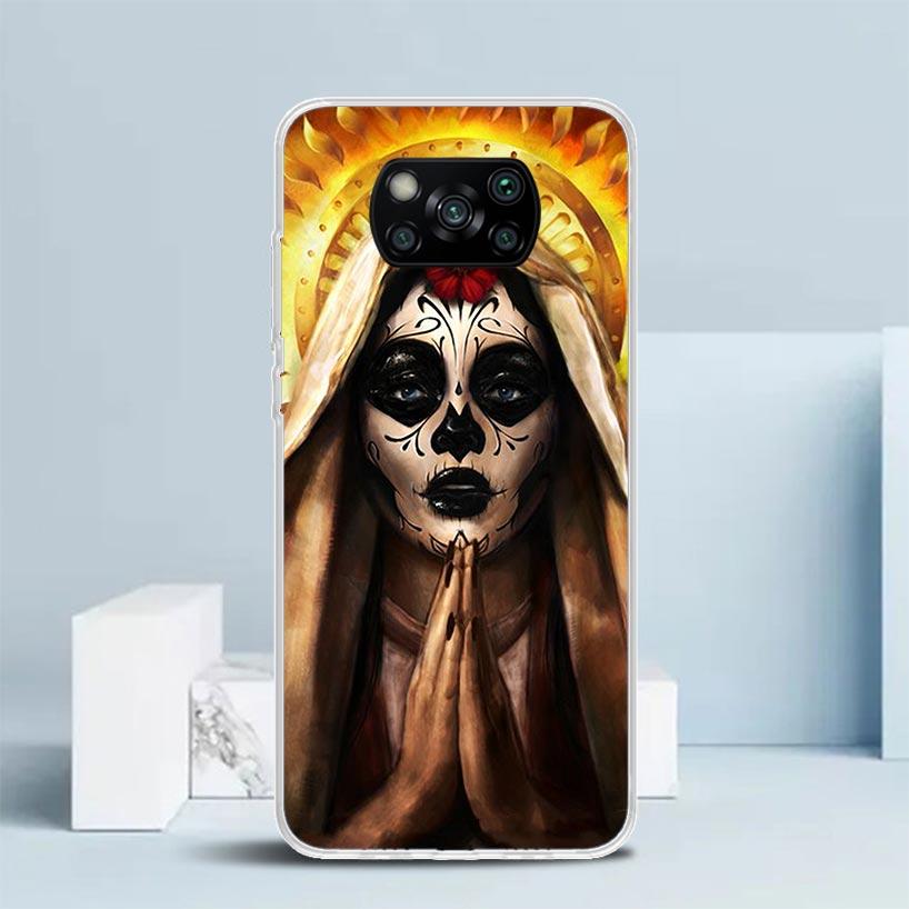 Чехол для телефона Catrina Beautiful Rose Girl Skull для Xiaomi Poco F7 Ultra X5 X6 X7 Pro M7 Redmi 15C 15 13C 13 12C 12 10C 10 10A 9 9C