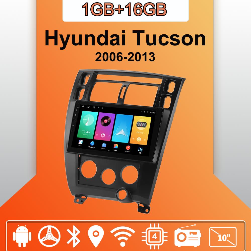 Автомобильное радио Android Auto Carplay для Hyundai Tucson 2006-2013, мультимедийный проигрыватель, головное устройство, стерео, GPS-навигация, BT WIFI 1+16 ГБ