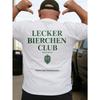 Мужская футболка Lecker Bierchen Club Официальный член Хмель Солод Единство Пиво Хмель Дизайн для любителей пива Повседневная одежда
