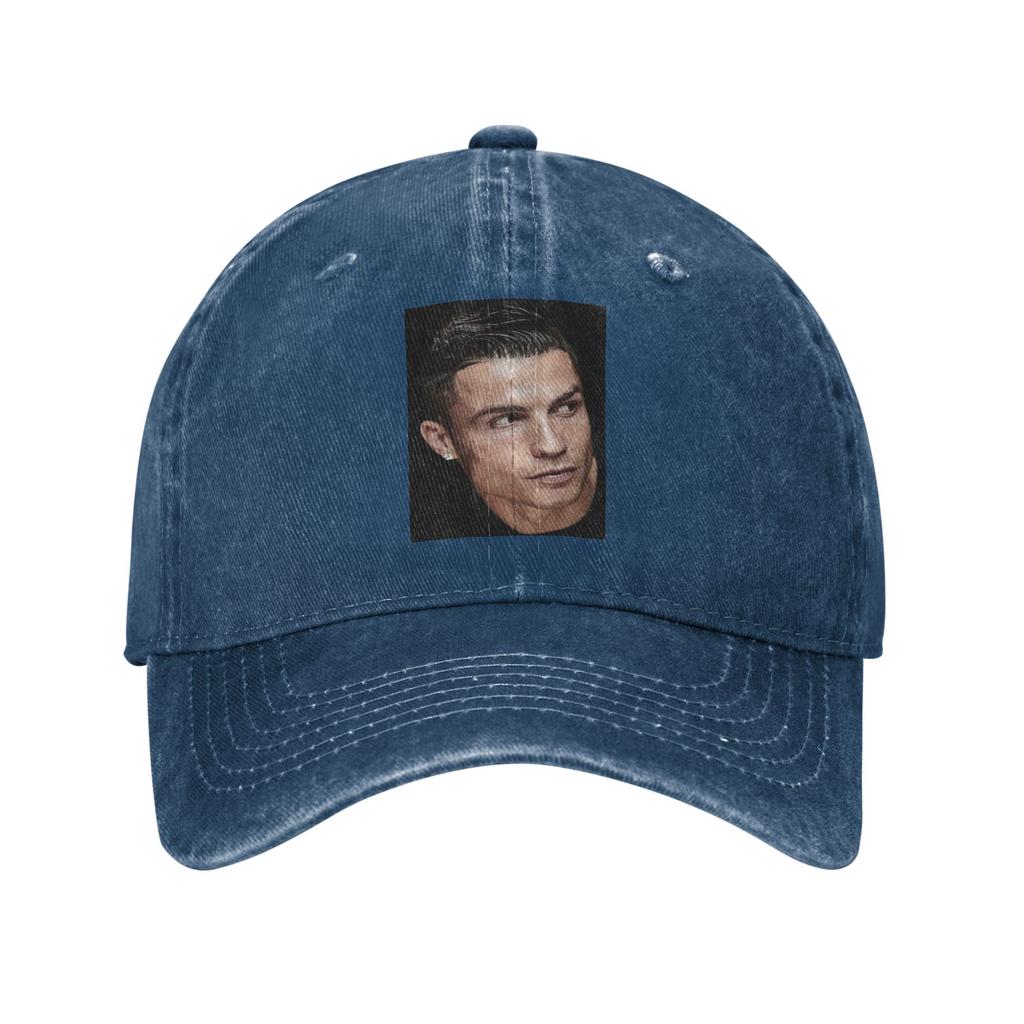 Christiano Ronaldo Baseball Caps Fashion Washed Denim Hats Outdoor Adjustable Casquette Hip Hop Baseball Cowboy Hat for Unisex