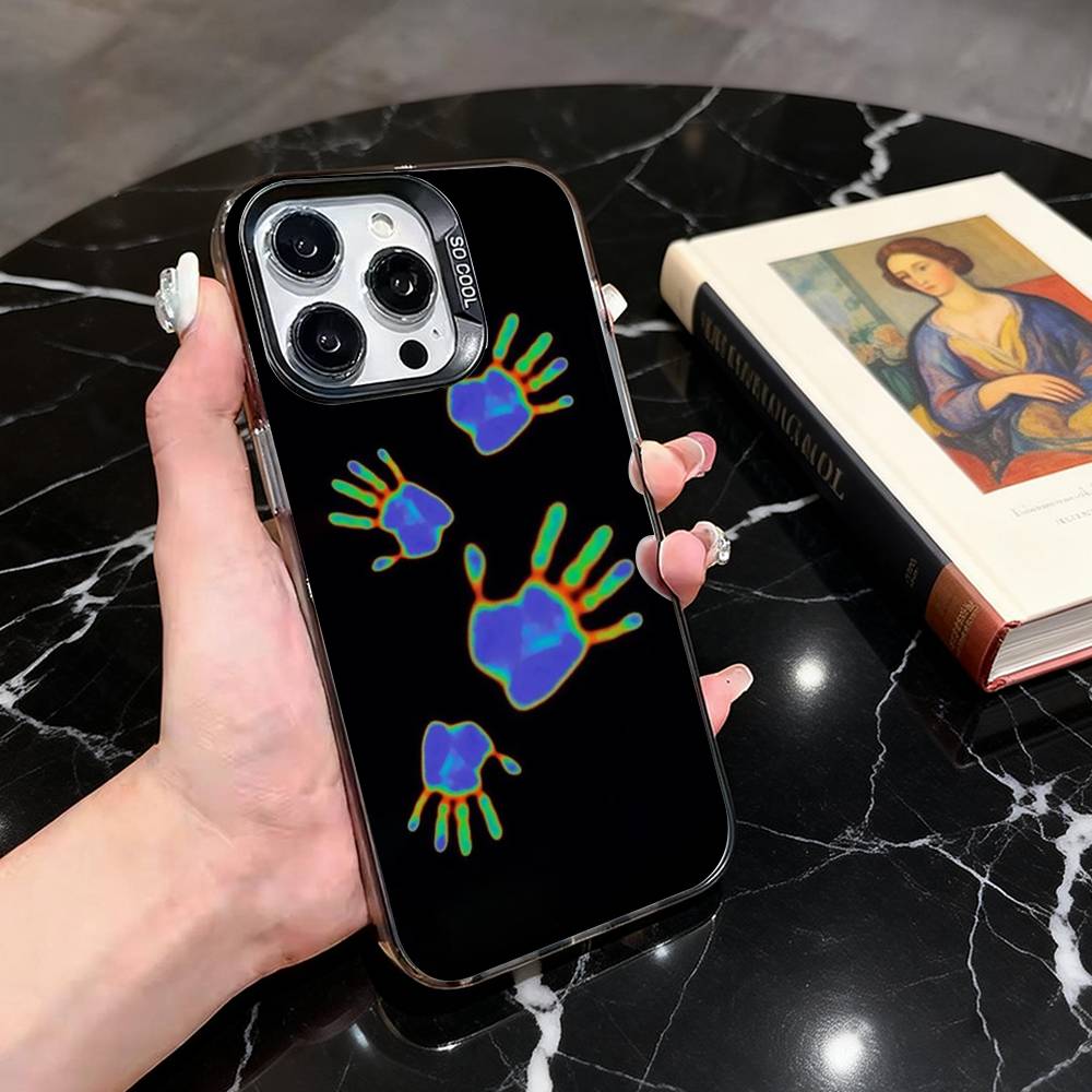 Термоизображения Чехол для телефона Для iPhone 17,16,15,14,13,12,11 Plus,Pro Max,XS,Разноцветный Серебристый Черный Чехол