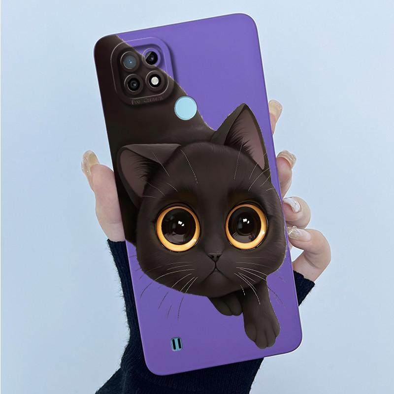 Для Realme C21 RMX3201 / C21Y RMX3261 RMX3263 C25Y Чехол для телефона Coque Мягкий силикон Сладкий расписной Девочки Милый печатный задний чехол