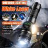 White Laser LED Flashlight Zoom Function COB Side Light USB Rechargeable Torch Tail Magnet With Display Long Range Lamp