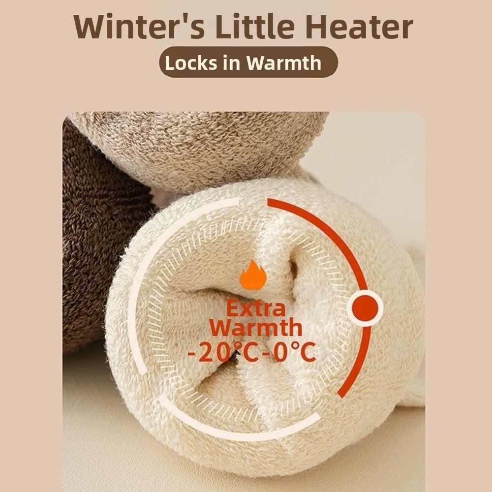 1/5 Pairs Fleece Medium Tube Tights Warm Polycotton Snow Socks Soft Sleeping Socks