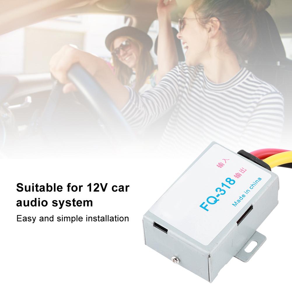 Audio Power Filter Stereo Noise Suppressor Reducer for 12V Car Audio System